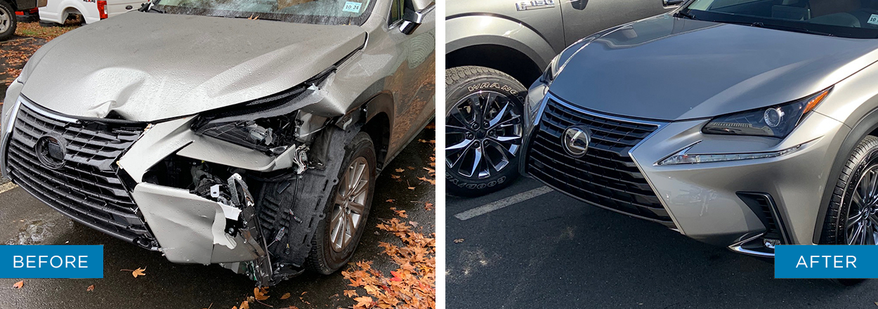 haldeman collision lexus before and after